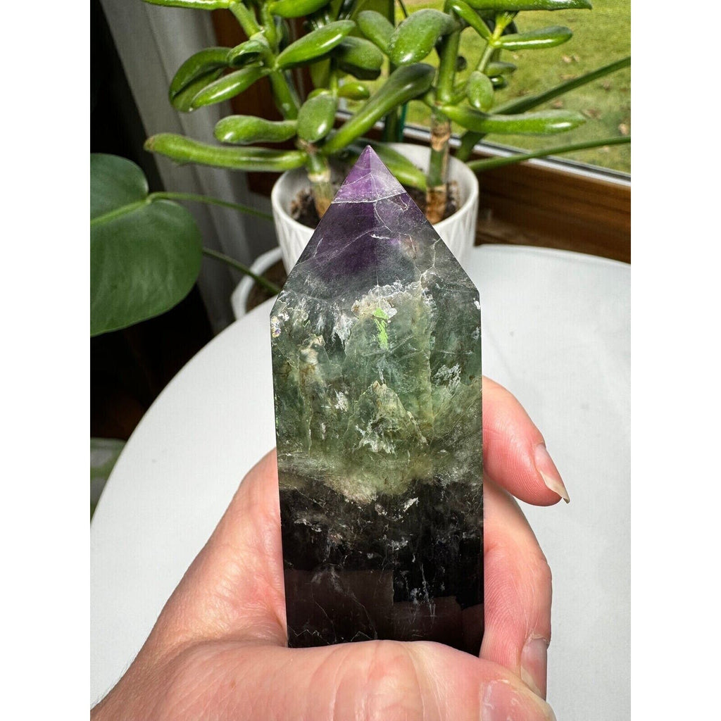 Fluorite Crystal Tower 7" tall