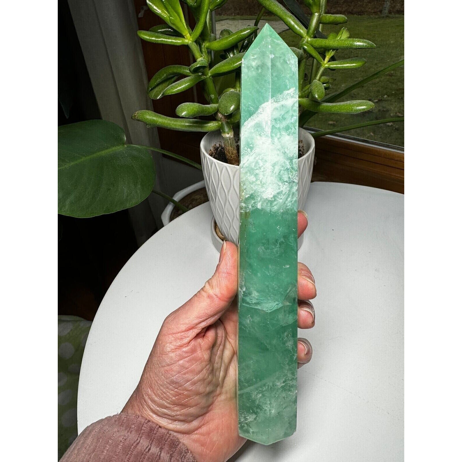 Fluorite Crystal Tower 8.5" tall