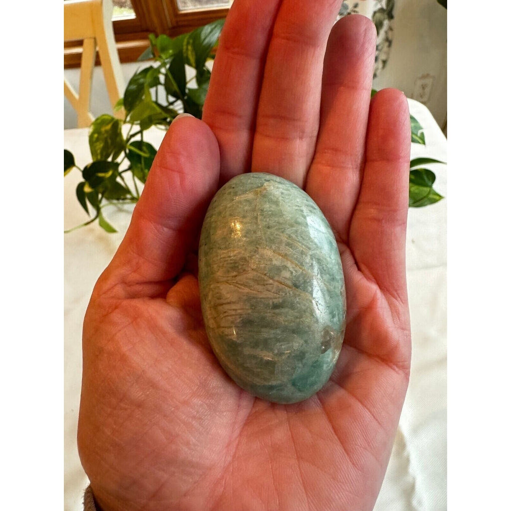 Amazonite Crystal Palm Stone