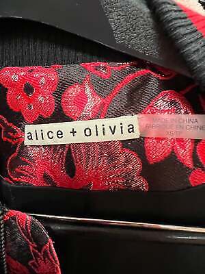 Alice + Olivia damask patchwork jacket sz XS
