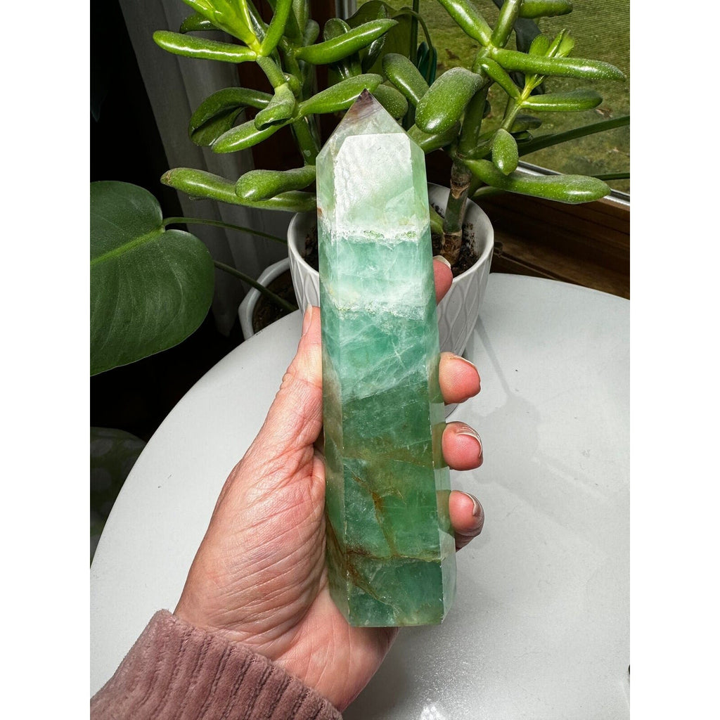 Fluorite Crystal Tower 6.5" tall