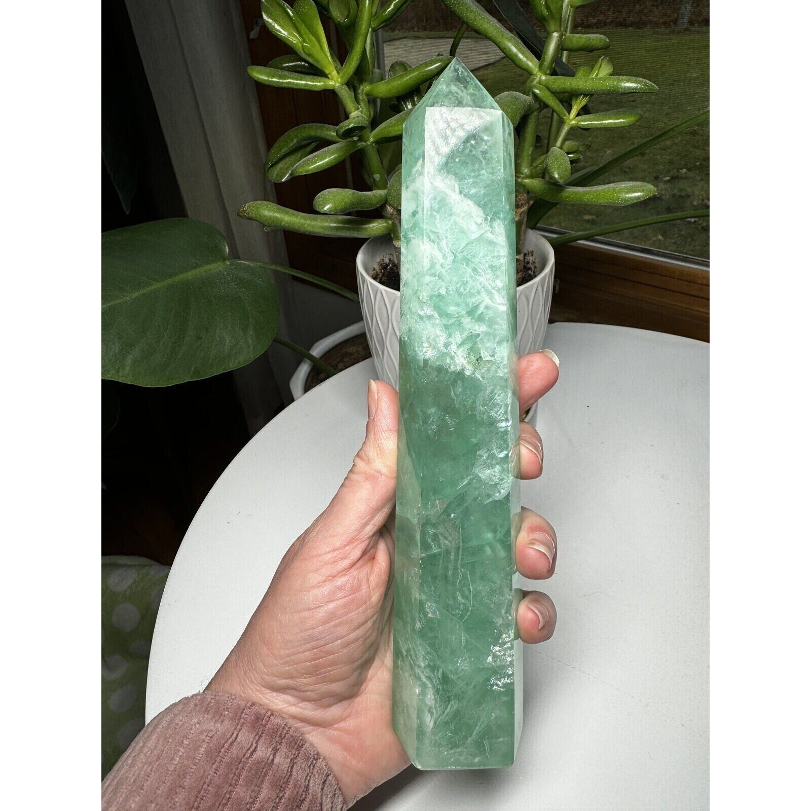 Fluorite Crystal Tower 8.5" tall