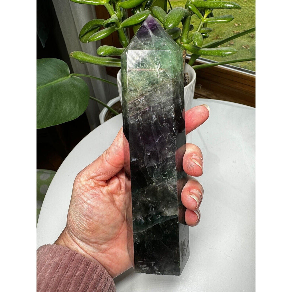 Fluorite Crystal Tower 7" tall