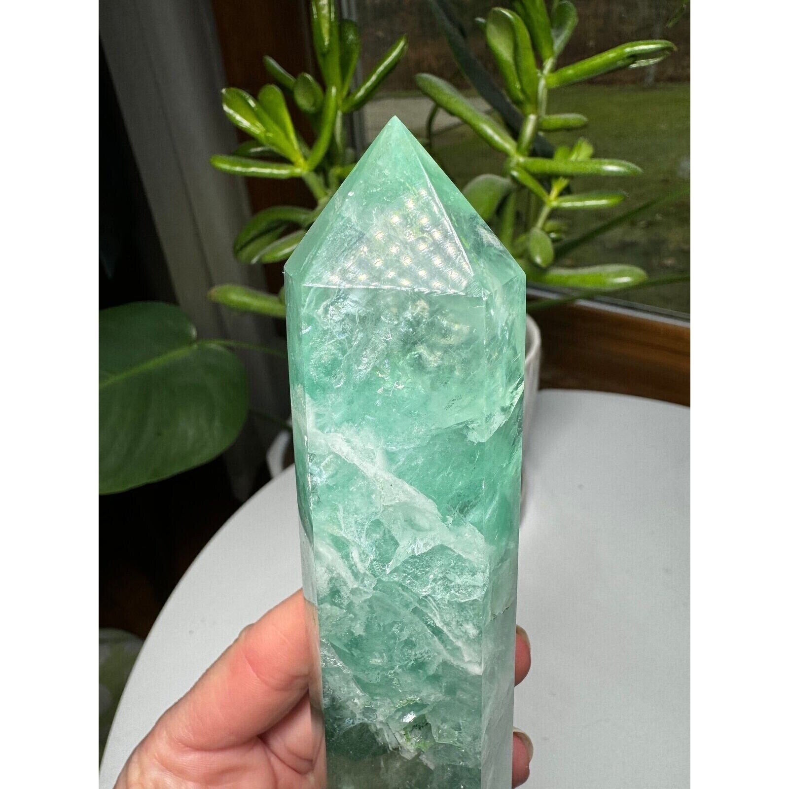 Fluorite Crystal Tower 8.5" tall