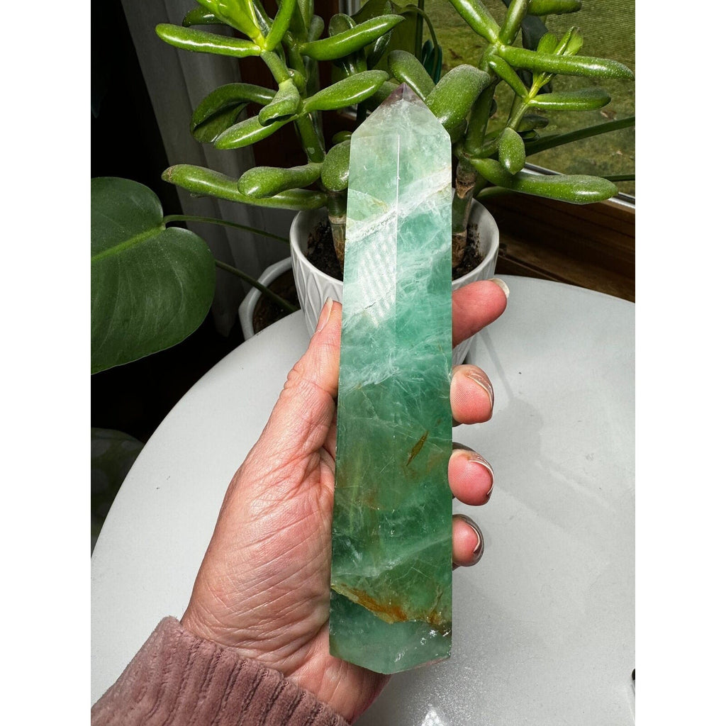 Fluorite Crystal Tower 6.5" tall