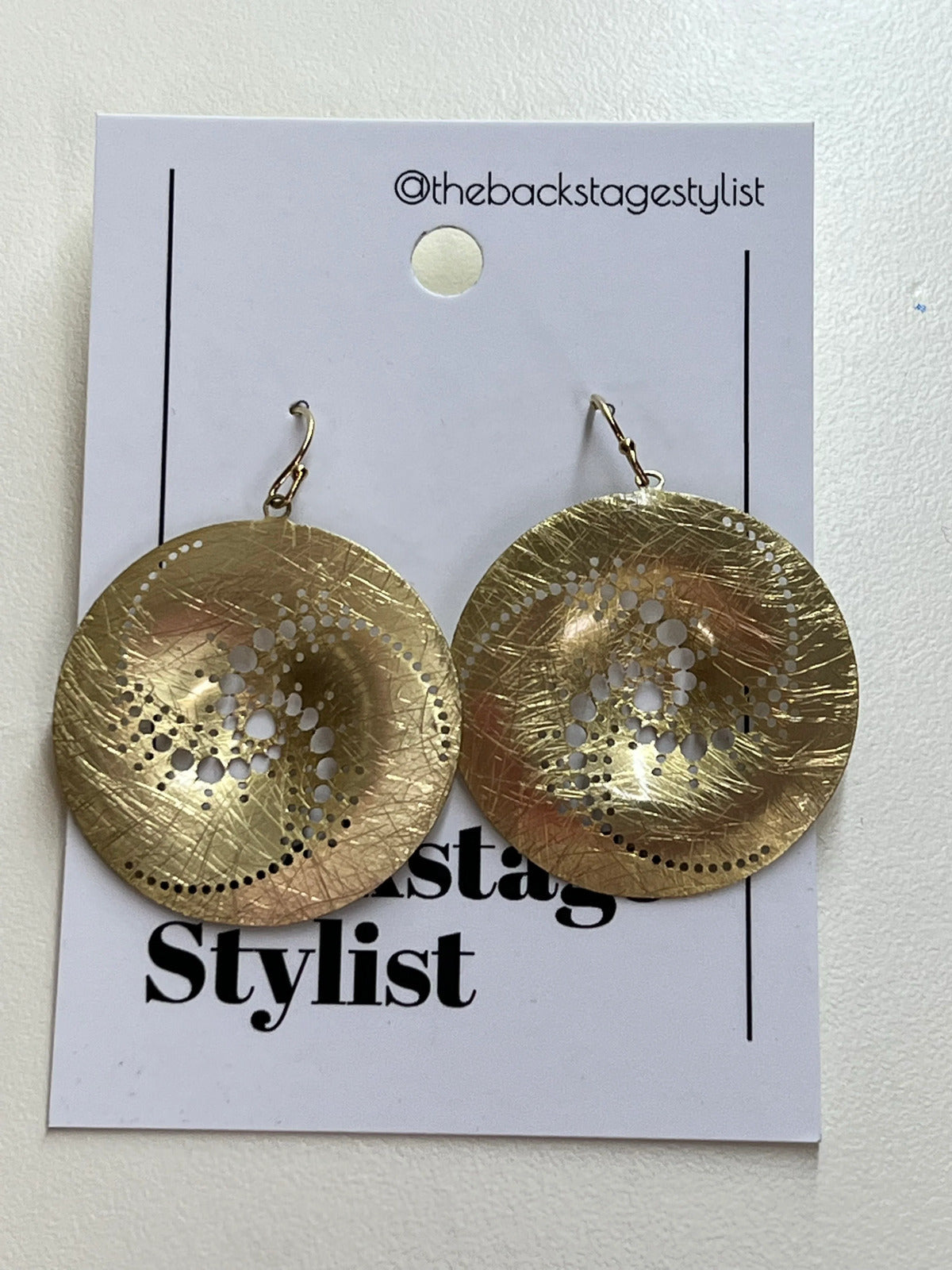 Gold laser cut earrings
