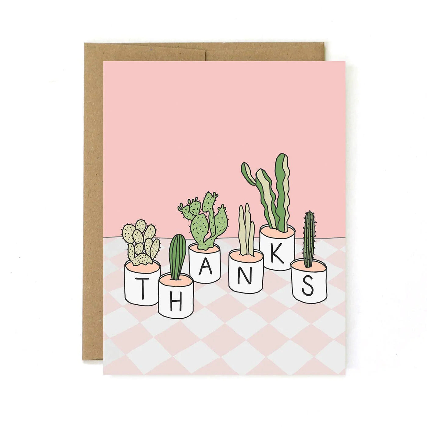 Succulent Cactus Thank You Card