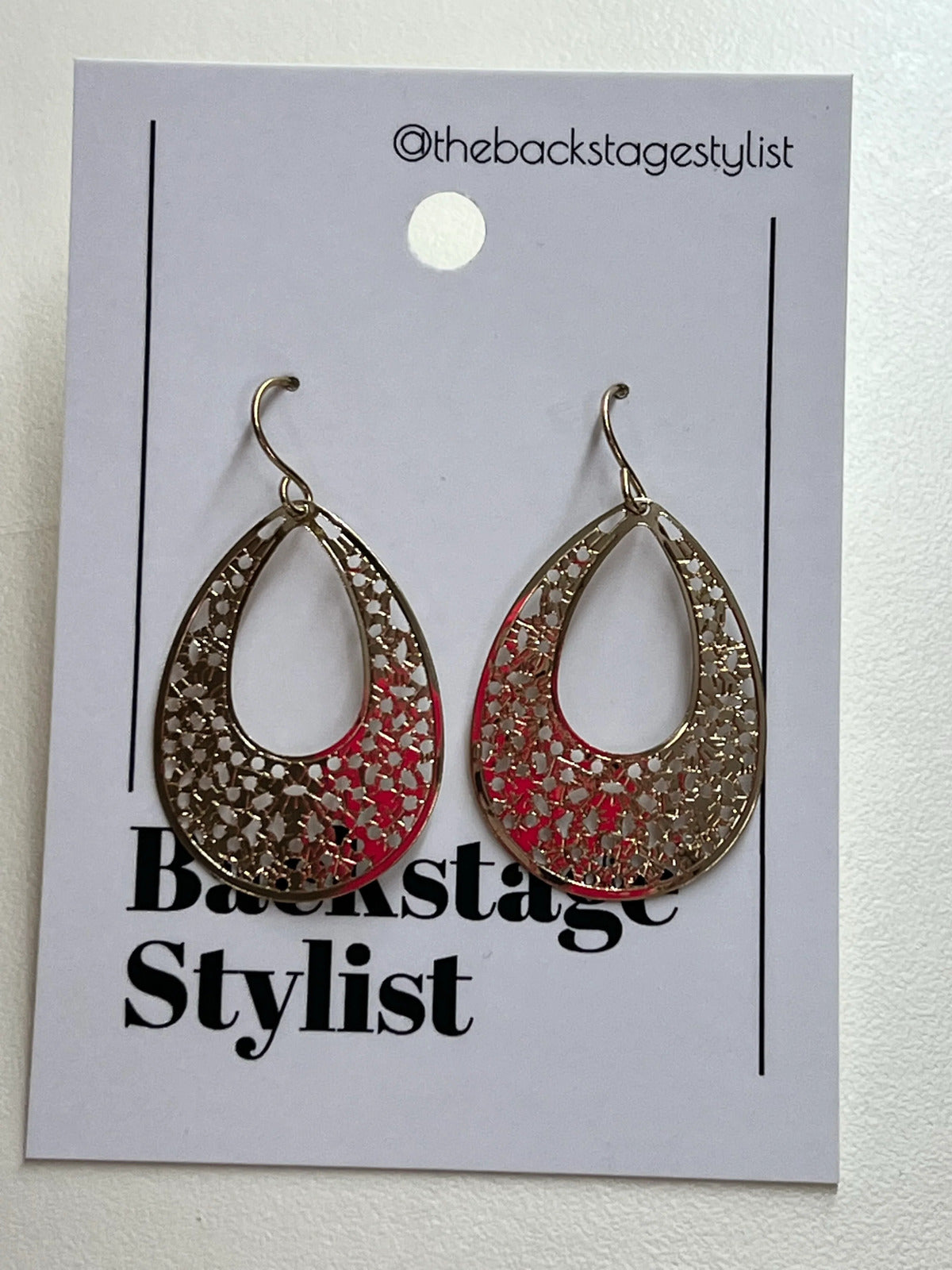Gold laser cut earrings