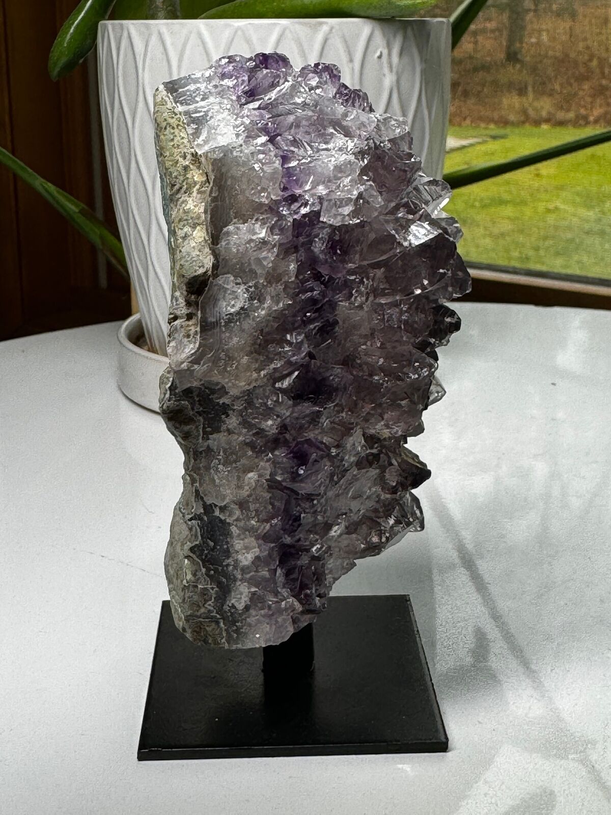 Amethyst Cluster on stand