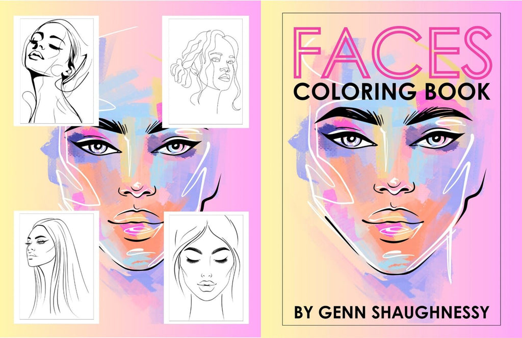 Faces Coloring Book