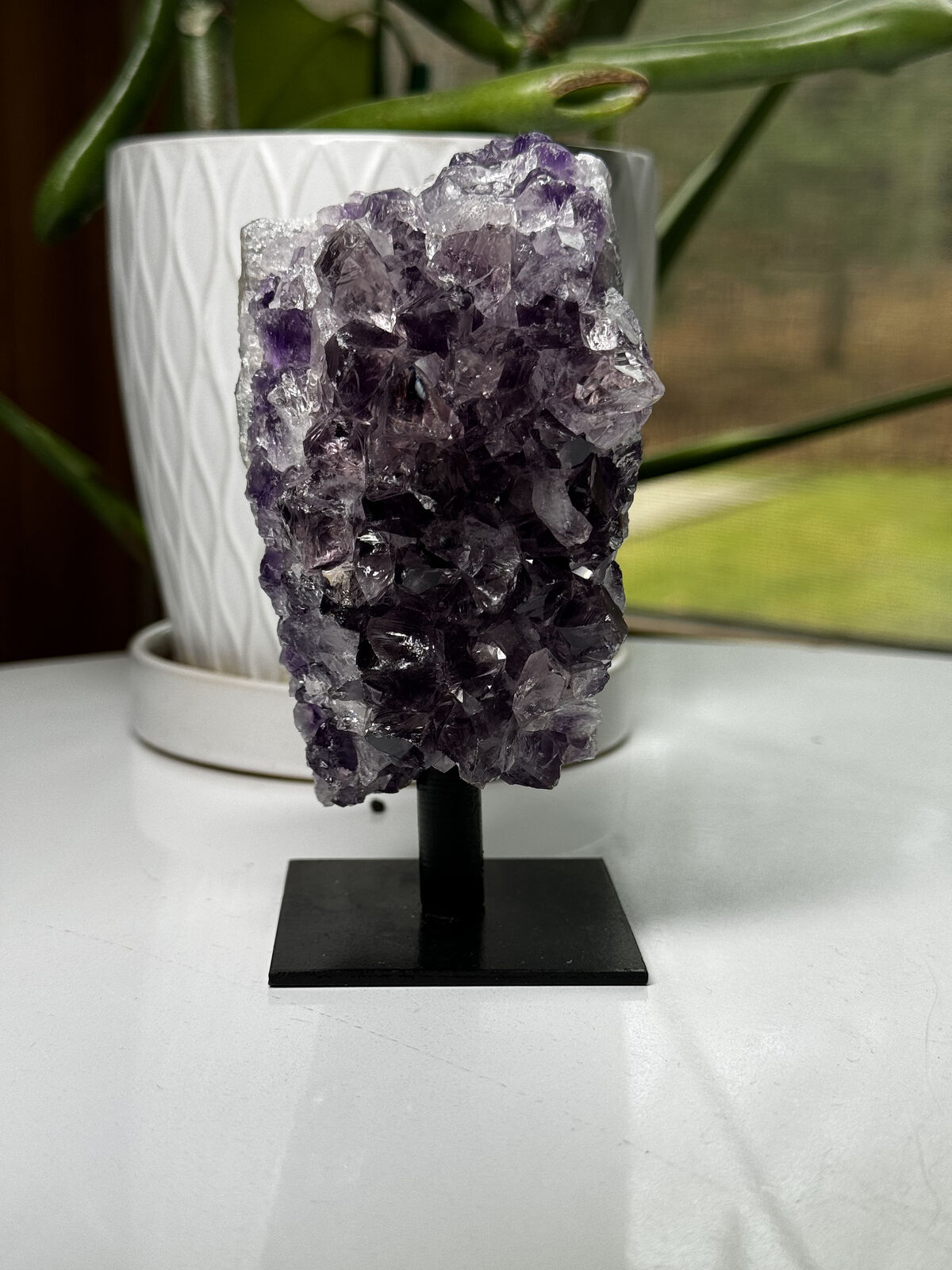 Amethyst Cluster on stand