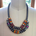 Zara ribbon and metal statement piece