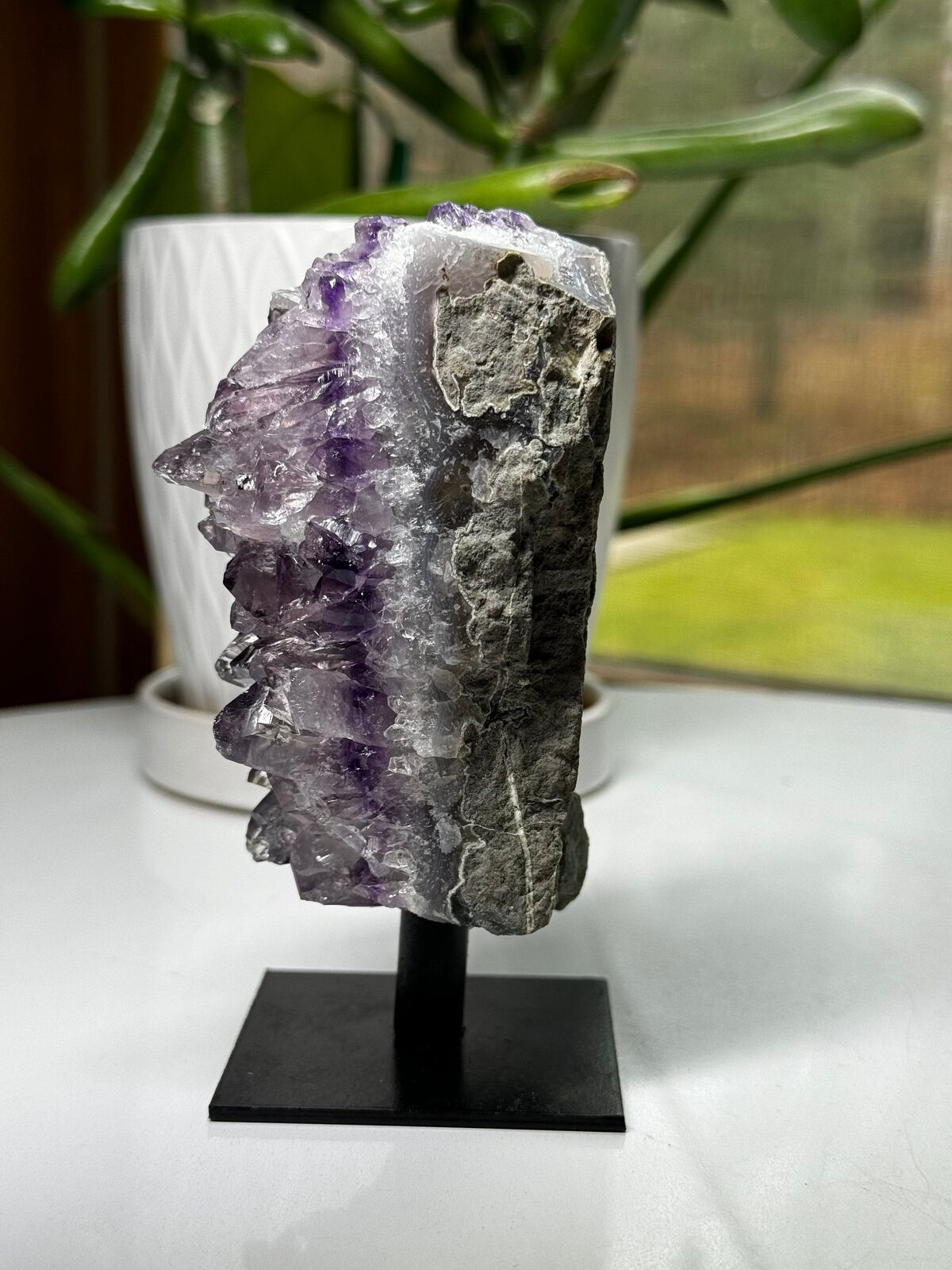 Amethyst Cluster on stand