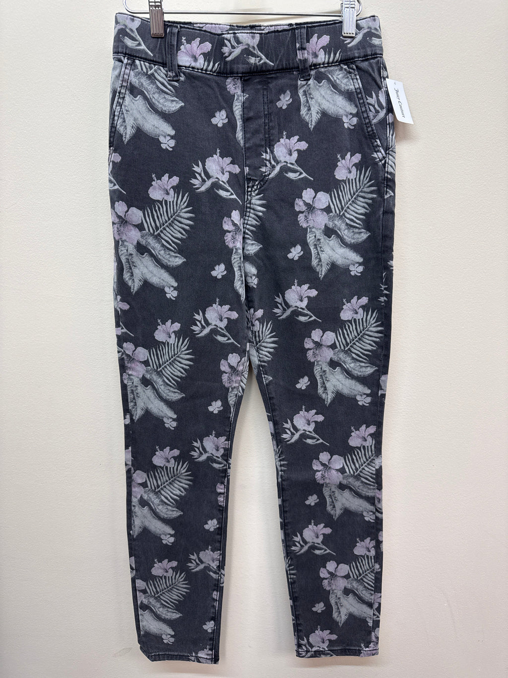 Juicy Couture California Skinny black floral sz 27/4