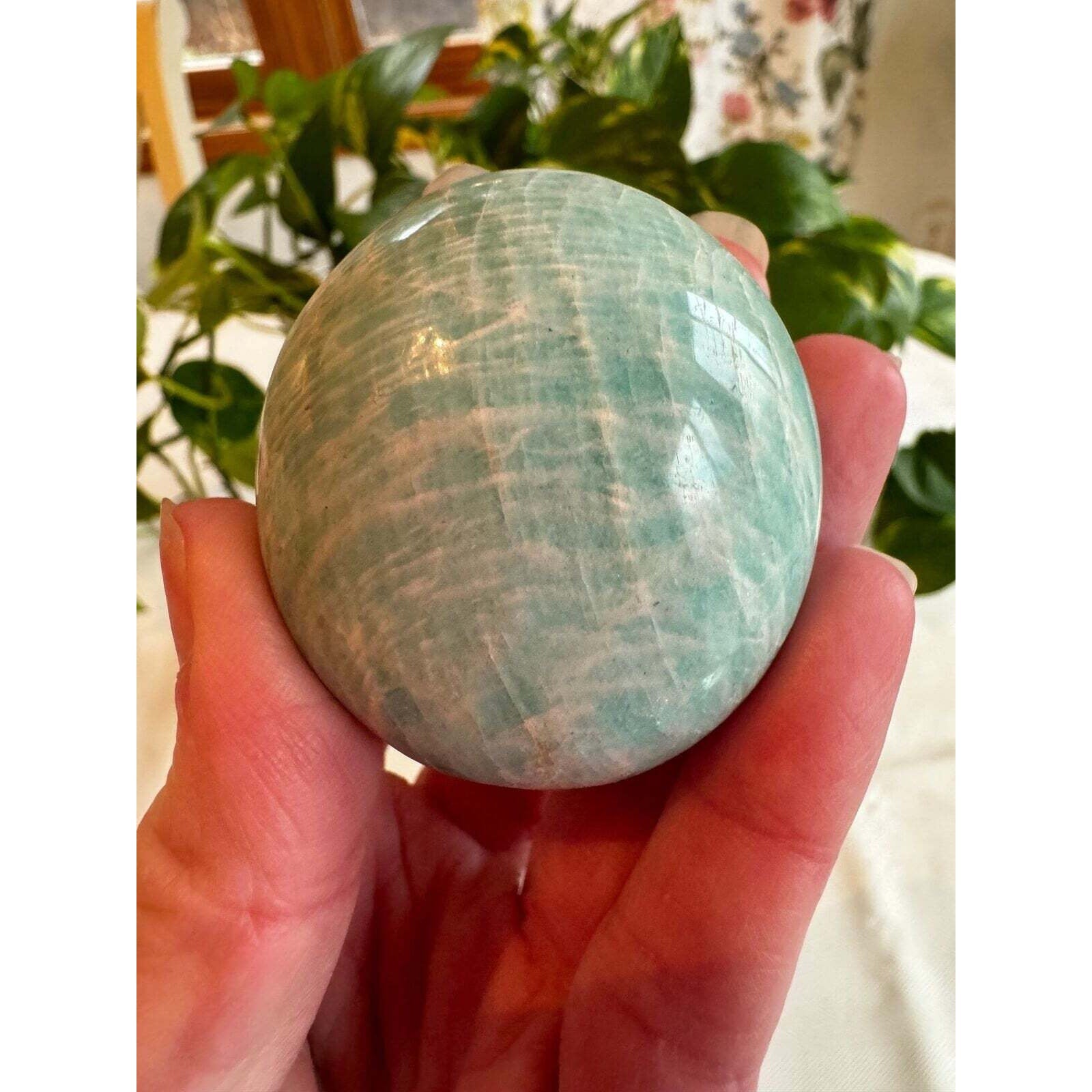 Amazonite Crystal Palm Stone