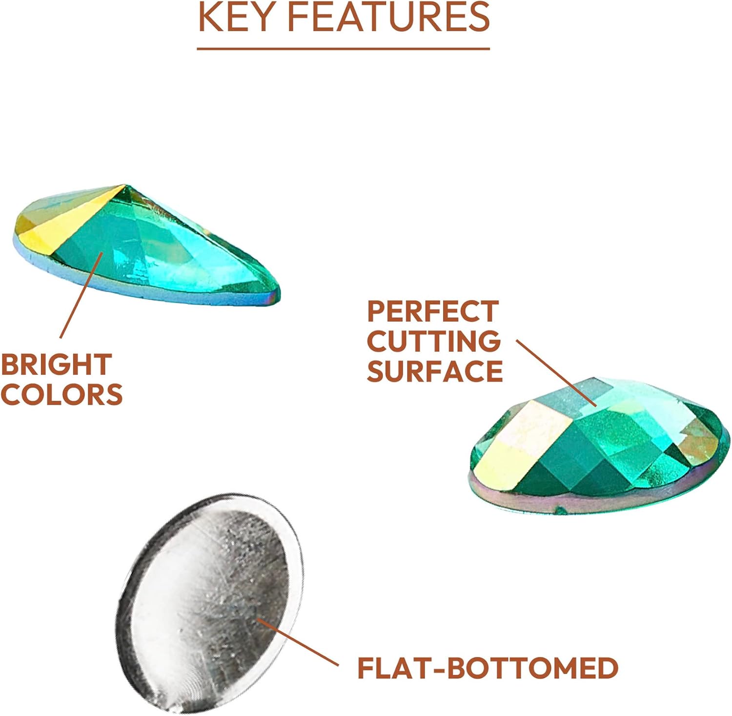 Gold Finger Multi-Shape Glue on Nail Art Rhinestones