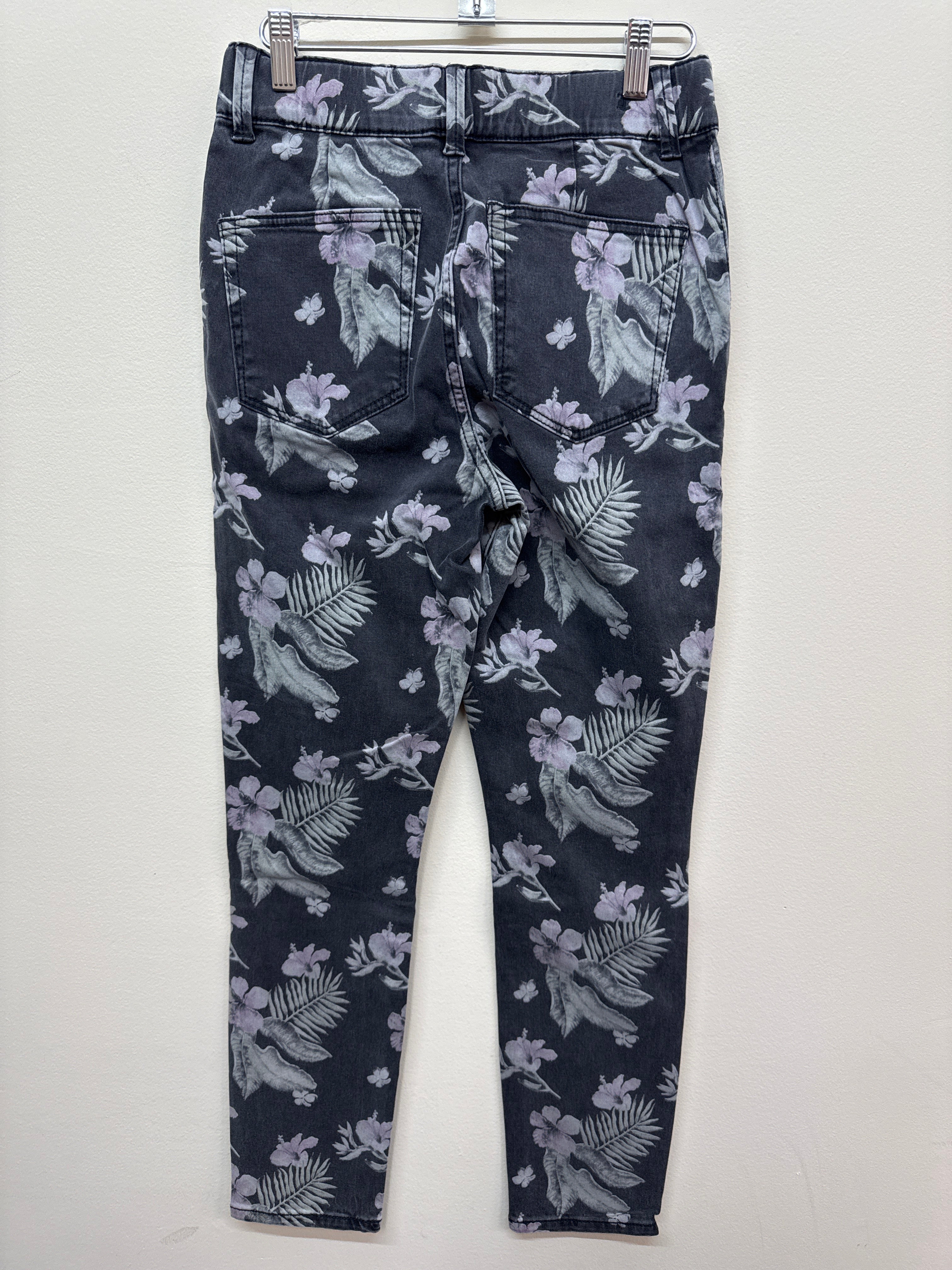 Juicy Couture California Skinny black floral sz 27/4