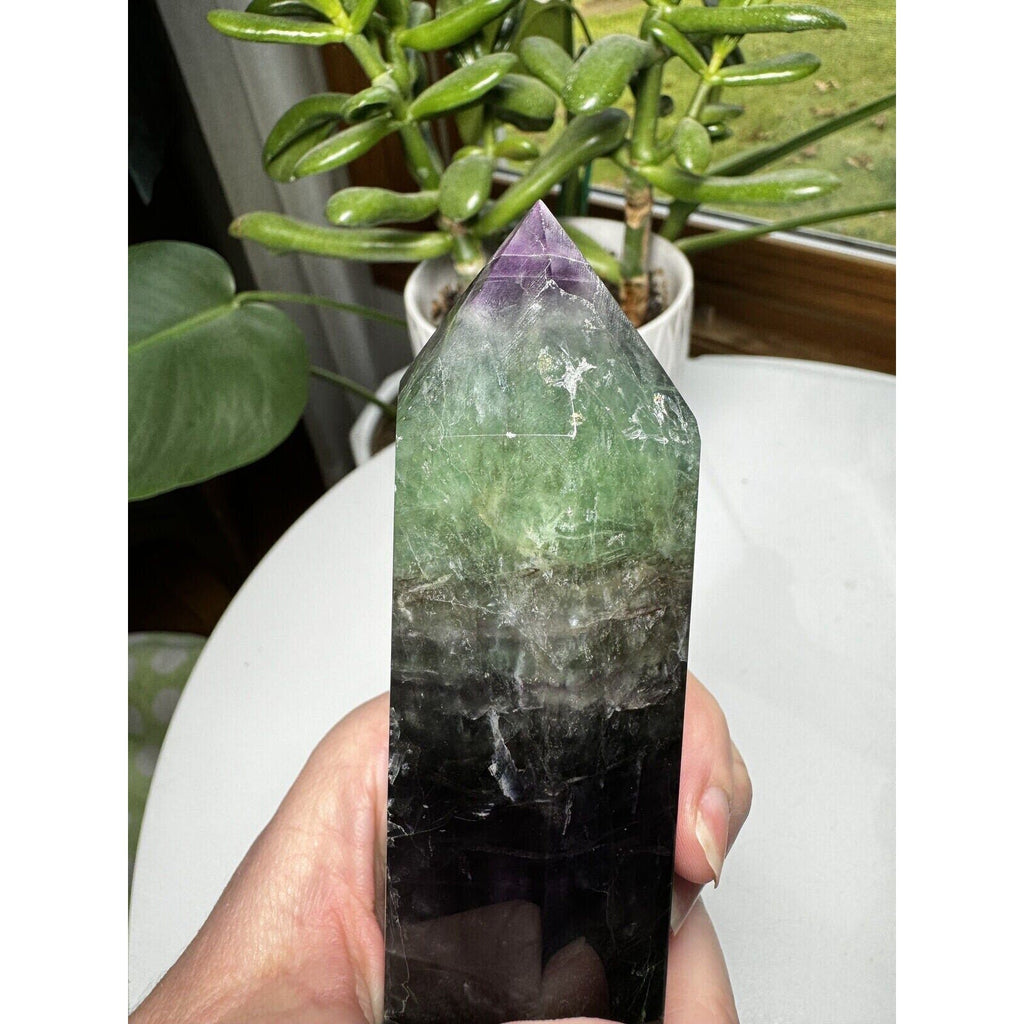 Fluorite Crystal Tower 7" tall