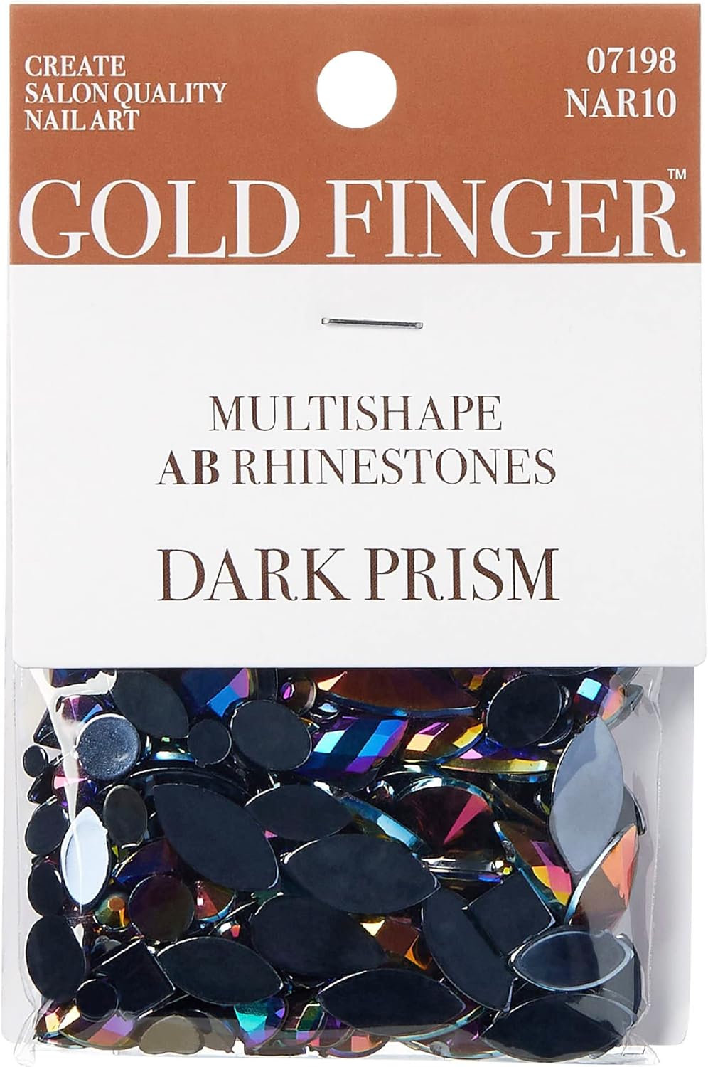 Gold Finger Multi-Shape Glue on Nail Art Rhinestones