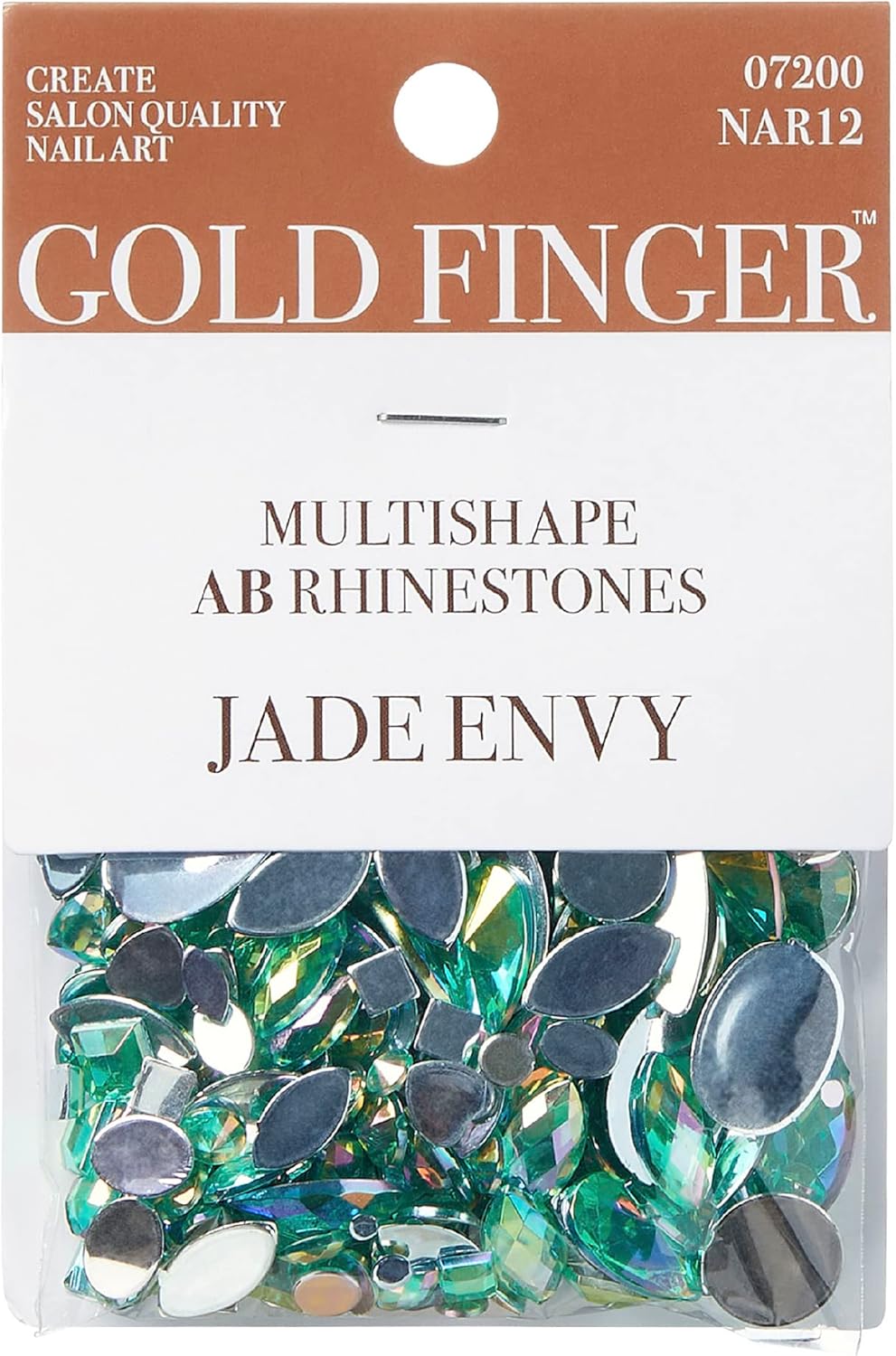 Gold Finger Multi-Shape Glue on Nail Art Rhinestones