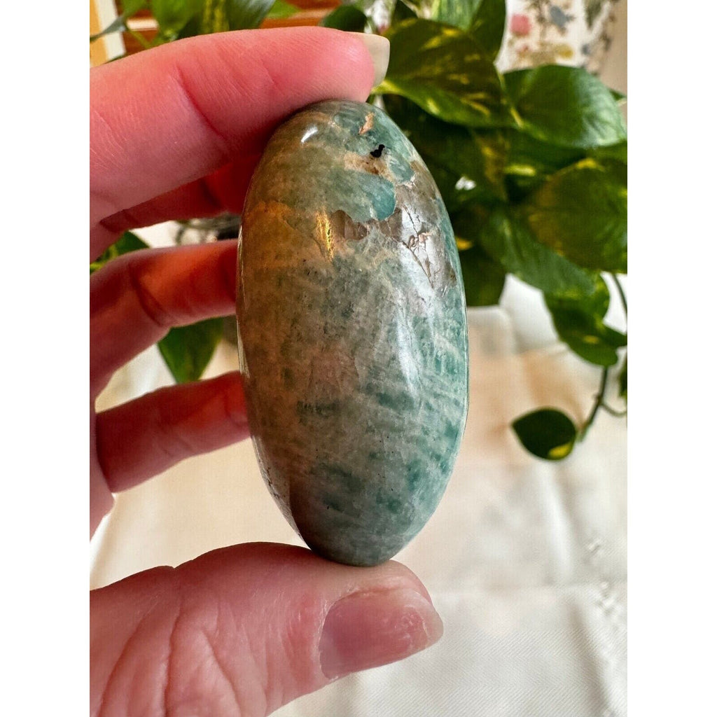 Amazonite Crystal Palm Stone