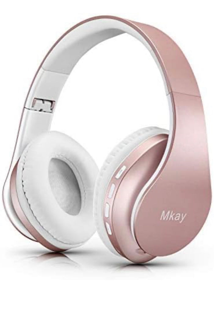 Pink Wireless rechargeable headphones