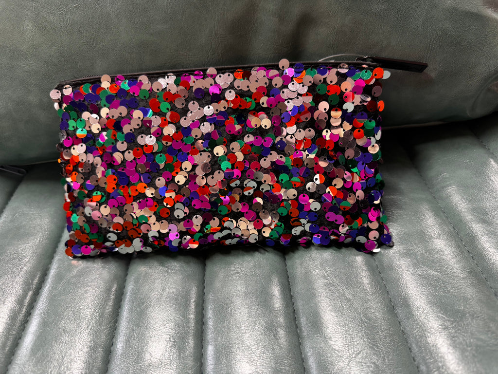 MAC sequin makeup bag