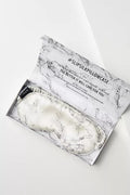 Slip White Marble Silk Sleep Mask