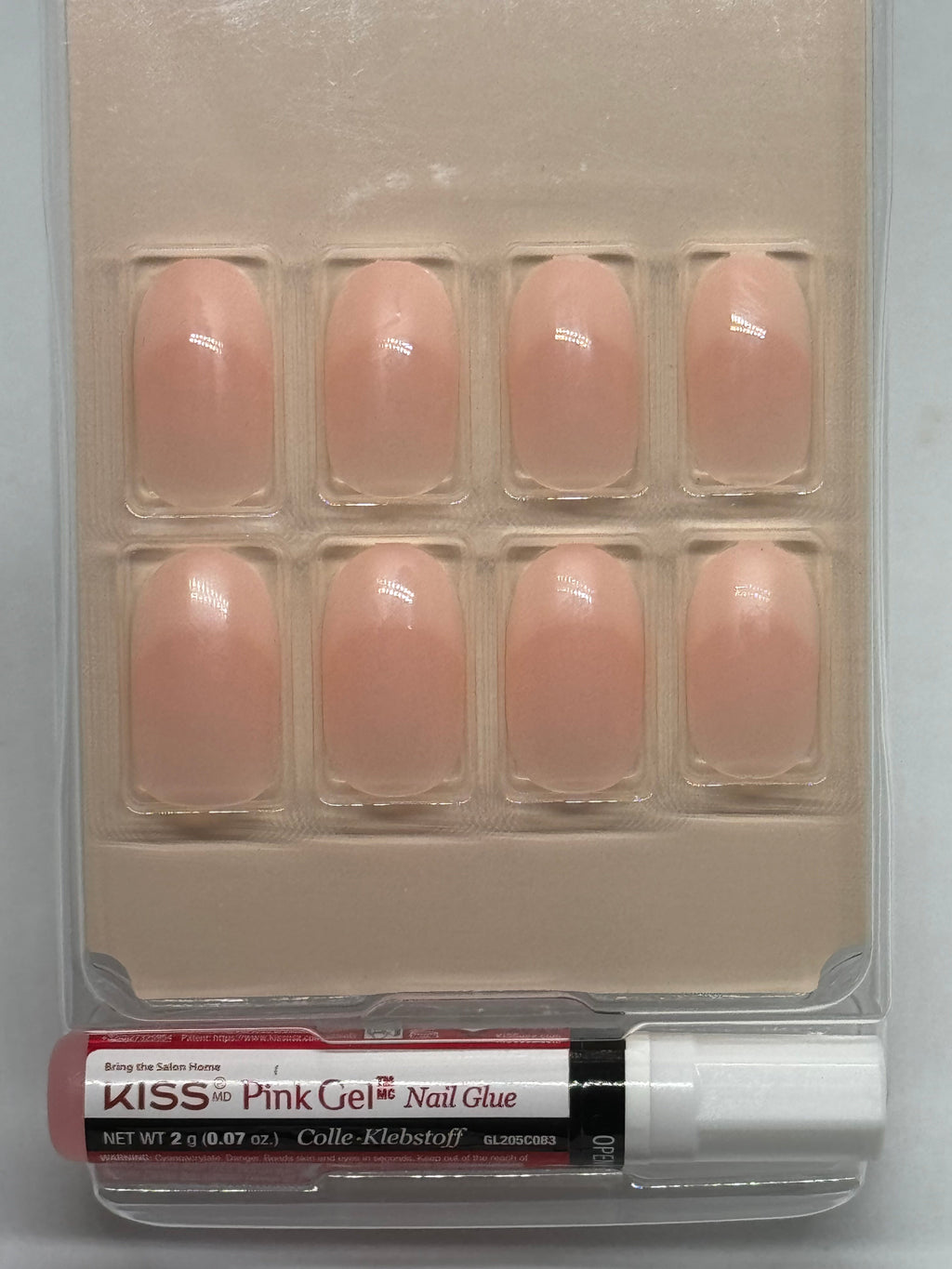 Kiss Salon Acrylic French Nude Nails - KAN05
