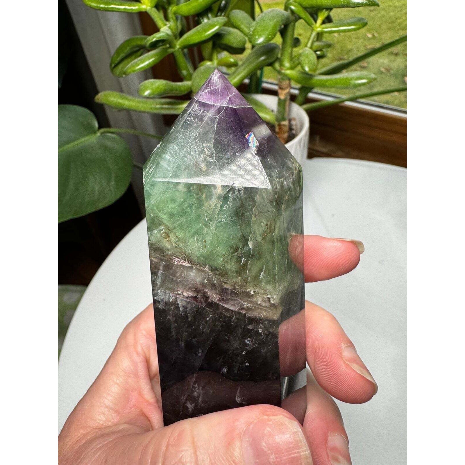 Fluorite Crystal Tower 7" tall