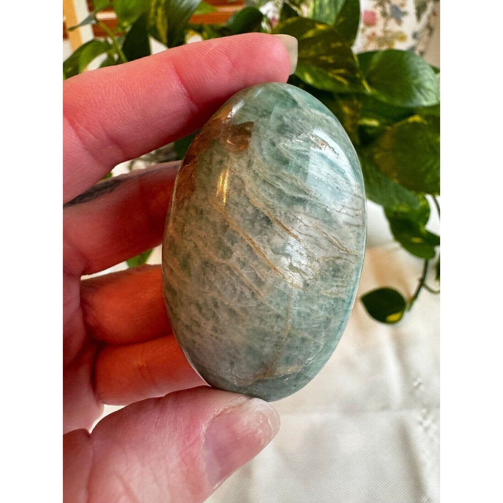 Amazonite Crystal Palm Stone