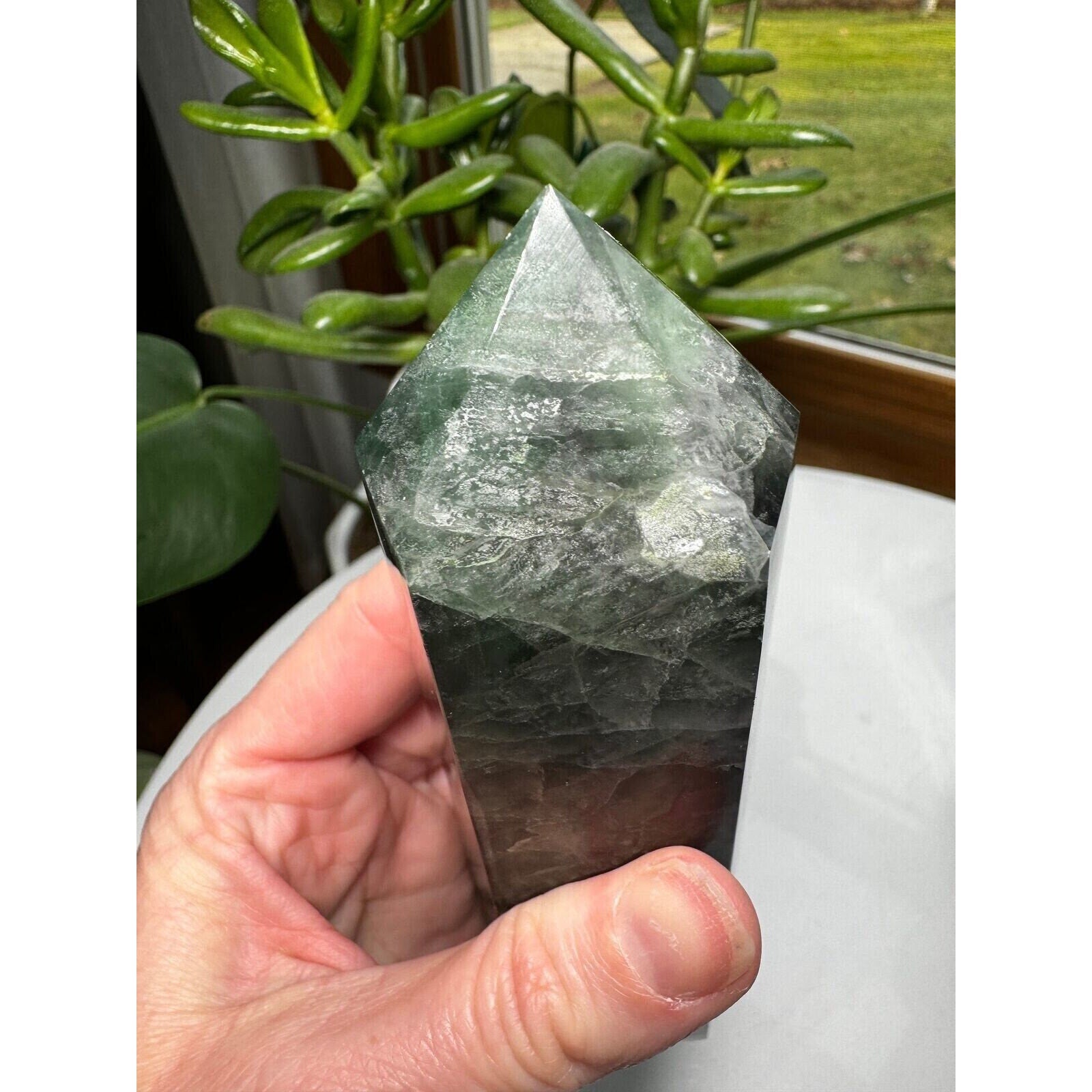 Fluorite Crystal Tower 6.25" tall