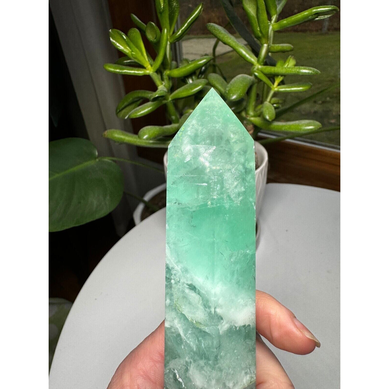 Fluorite Crystal Tower 8.5" tall