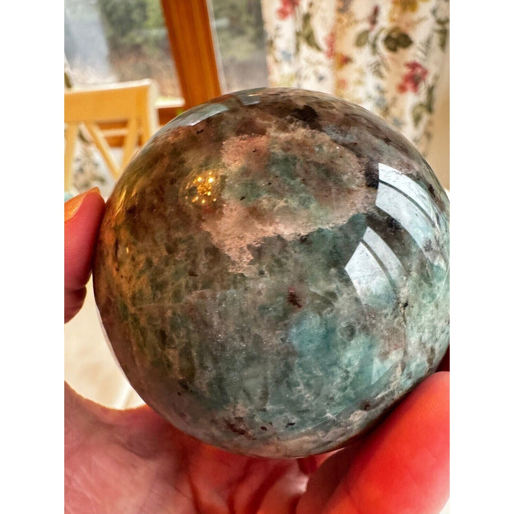 Amazonite with Smokey Quartz Crystal Sphere