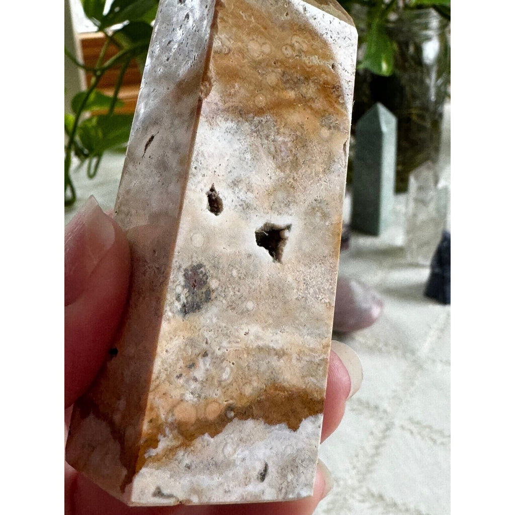 8th vein Ocean Jasper Crystal tower