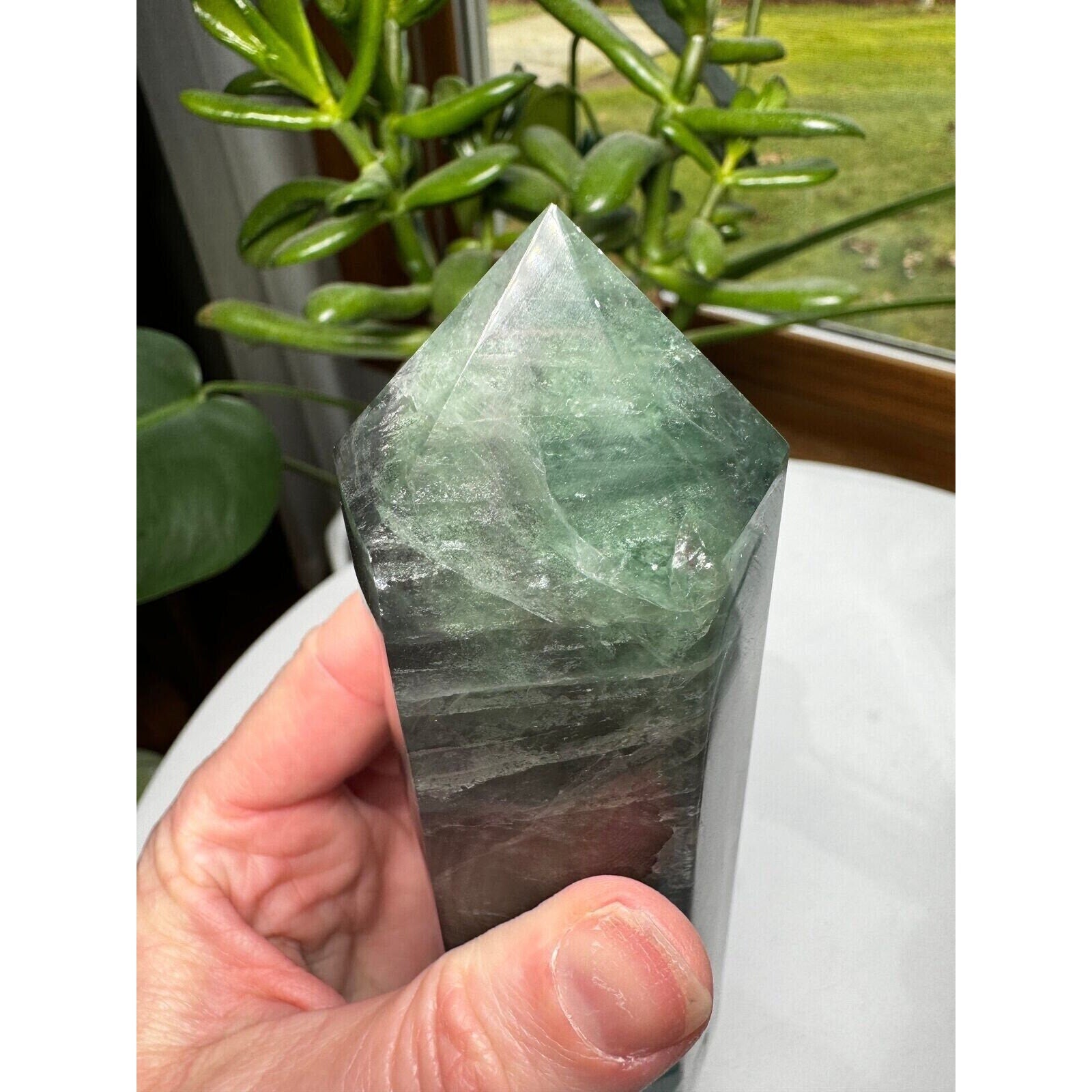 Fluorite Crystal Tower 6.25" tall