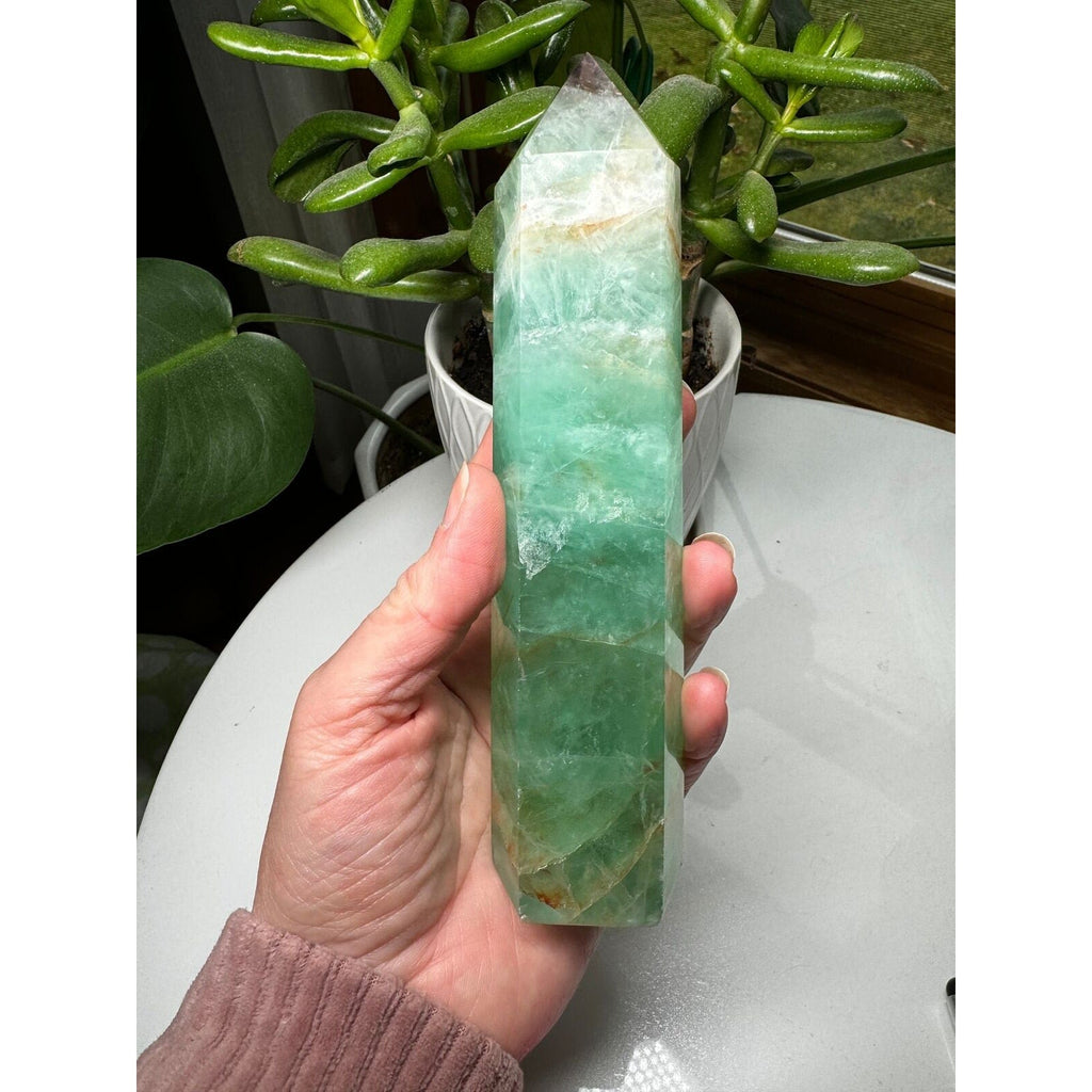 Fluorite Crystal Tower 6.5" tall