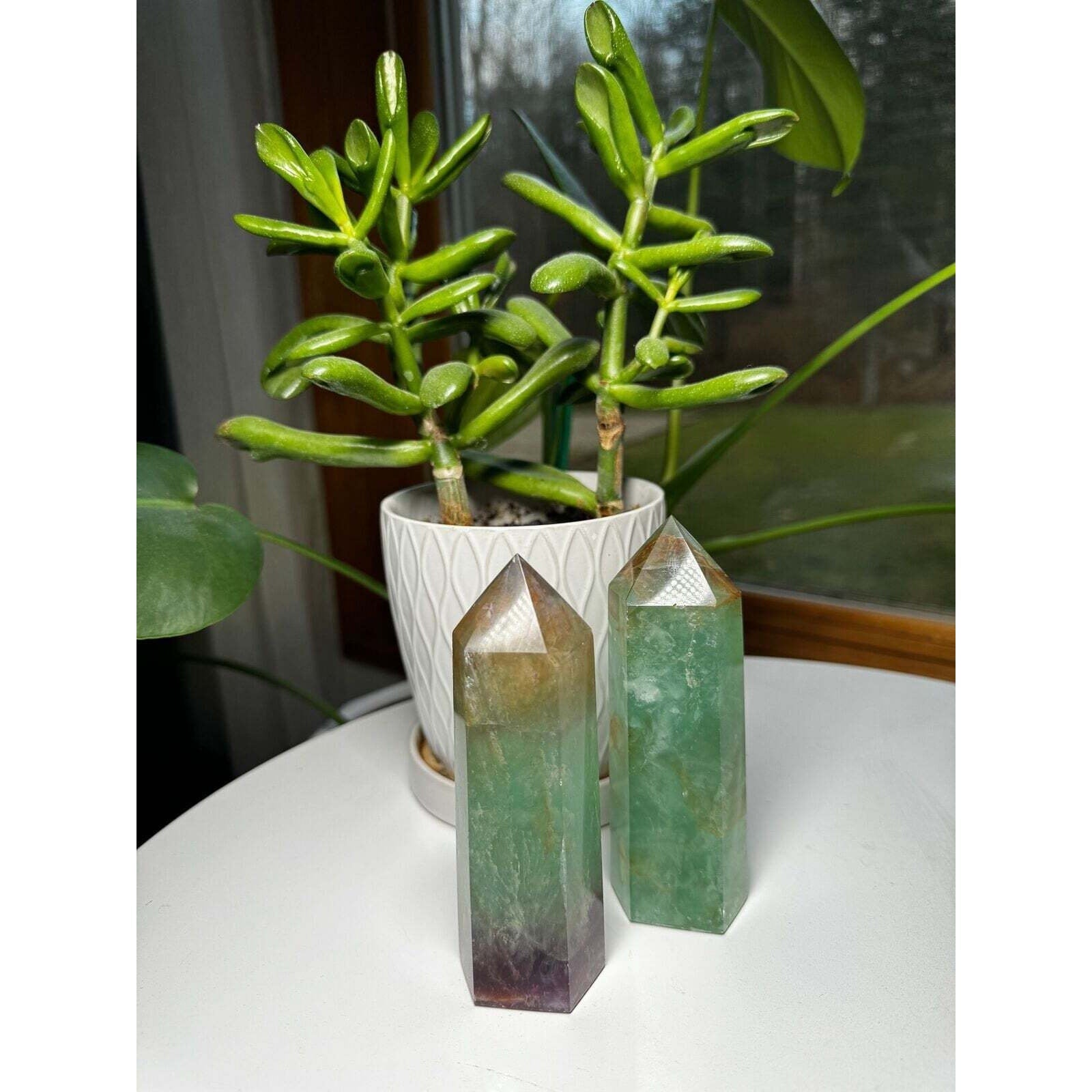 Fluorite Crystal Tower 5" tall