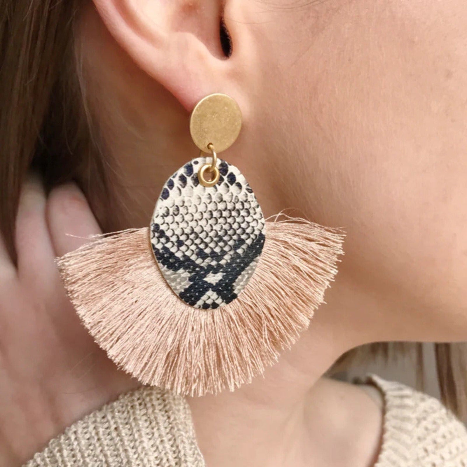 Ellison+Young - Fan Tassel Earrings