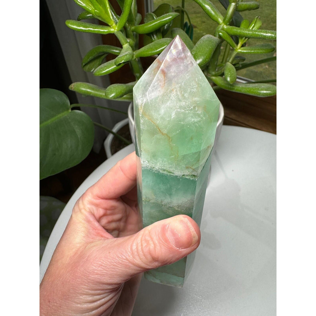 Fluorite Crystal Tower 6.5" tall