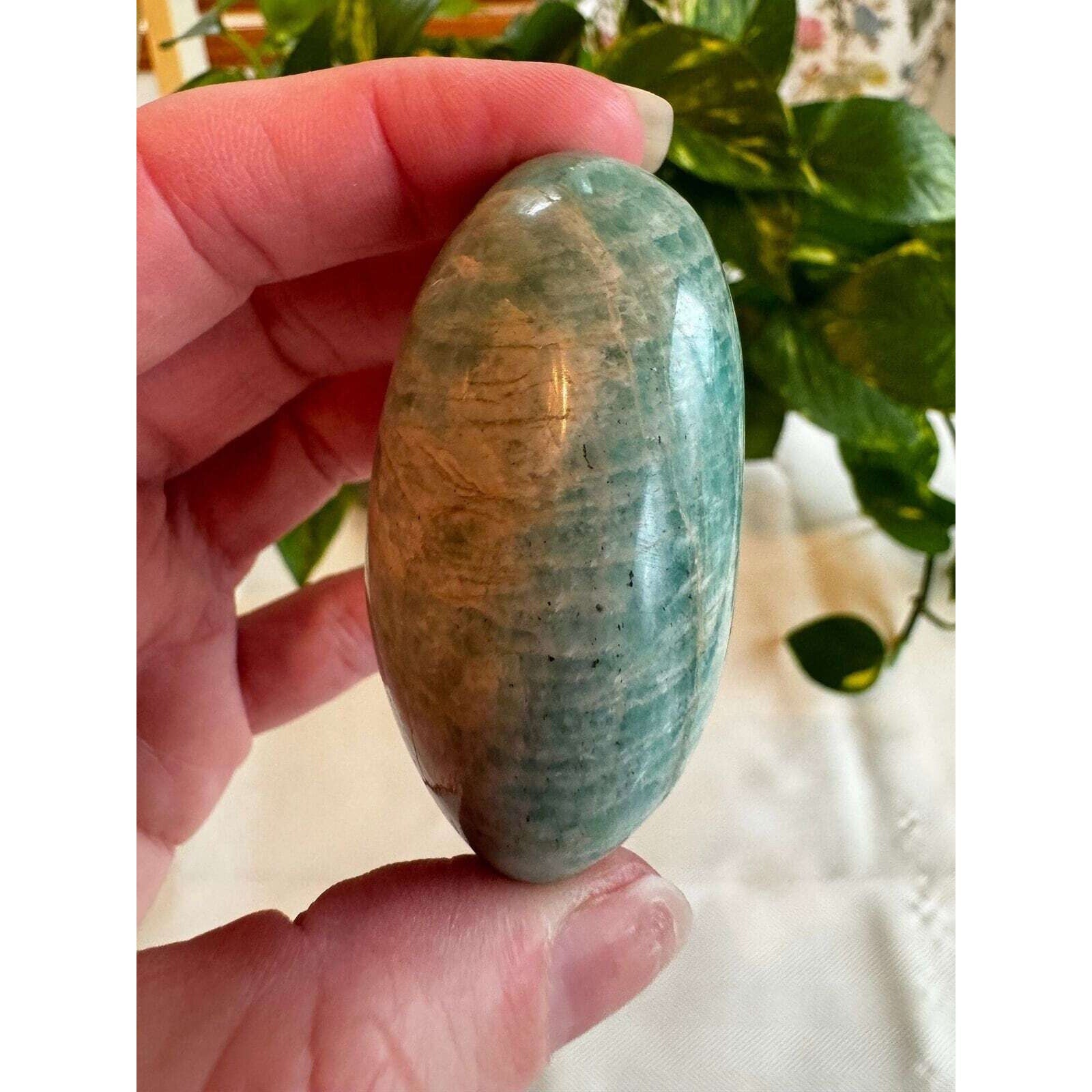 Amazonite Crystal Palm Stone