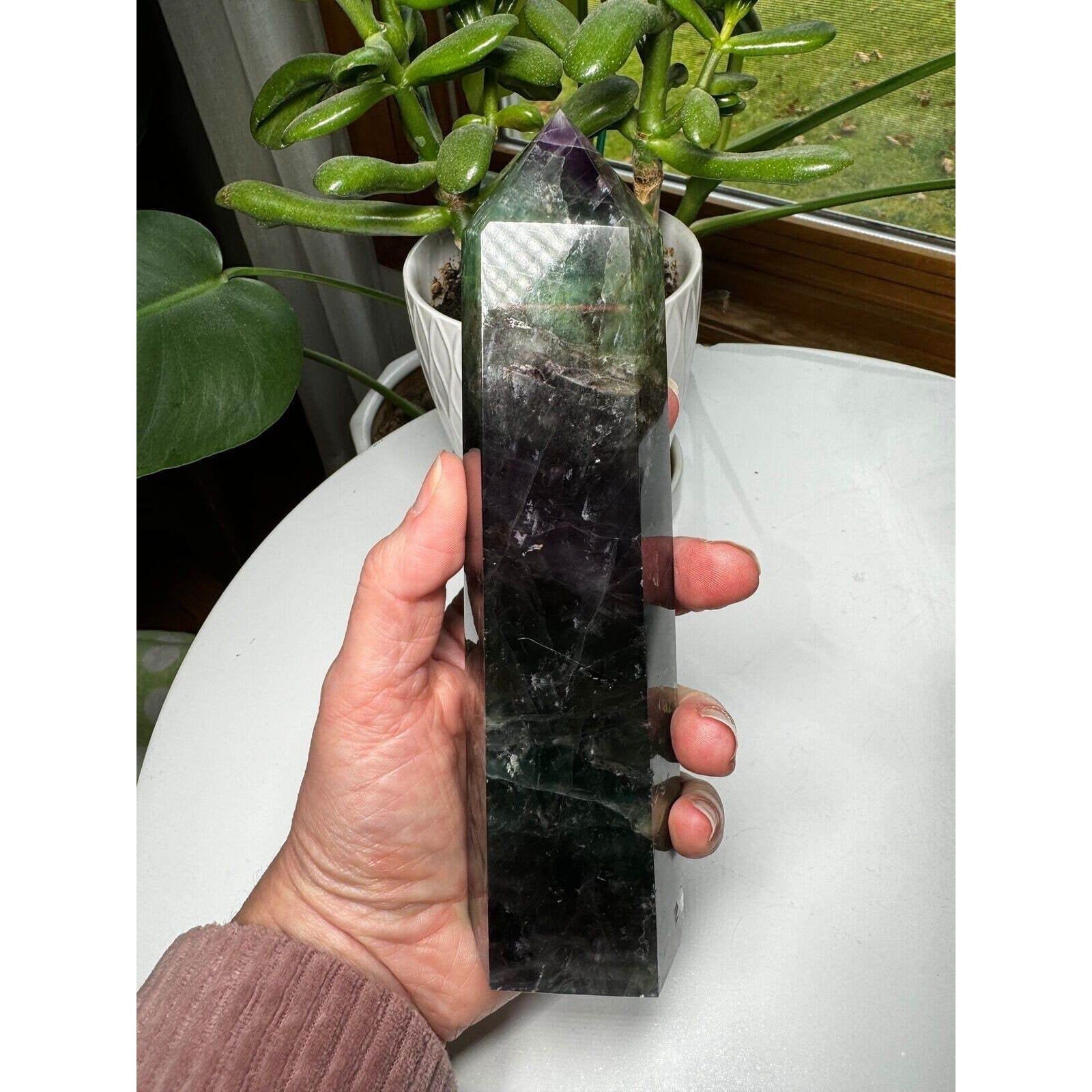 Fluorite Crystal Tower 7" tall